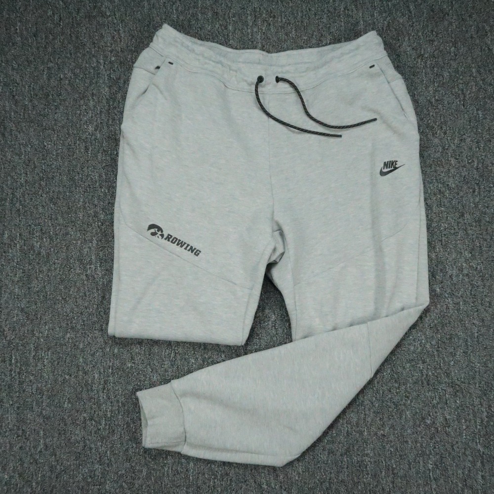 Iowa Hawkeyes Pants Mens Large Gray Nike Jogger Athletic Tech Fleece Rowing Team
